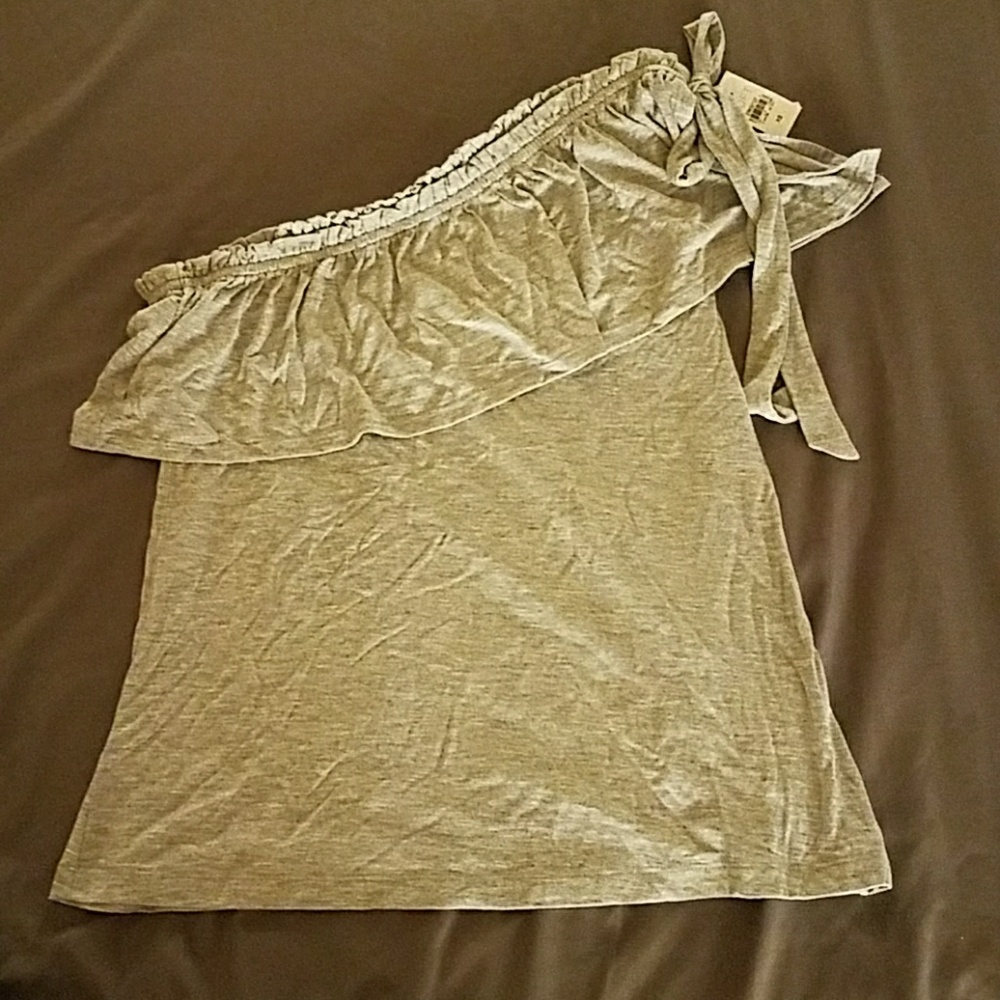 NWT Loft Sandwashed Sliver One Shoulder Top (XS)
